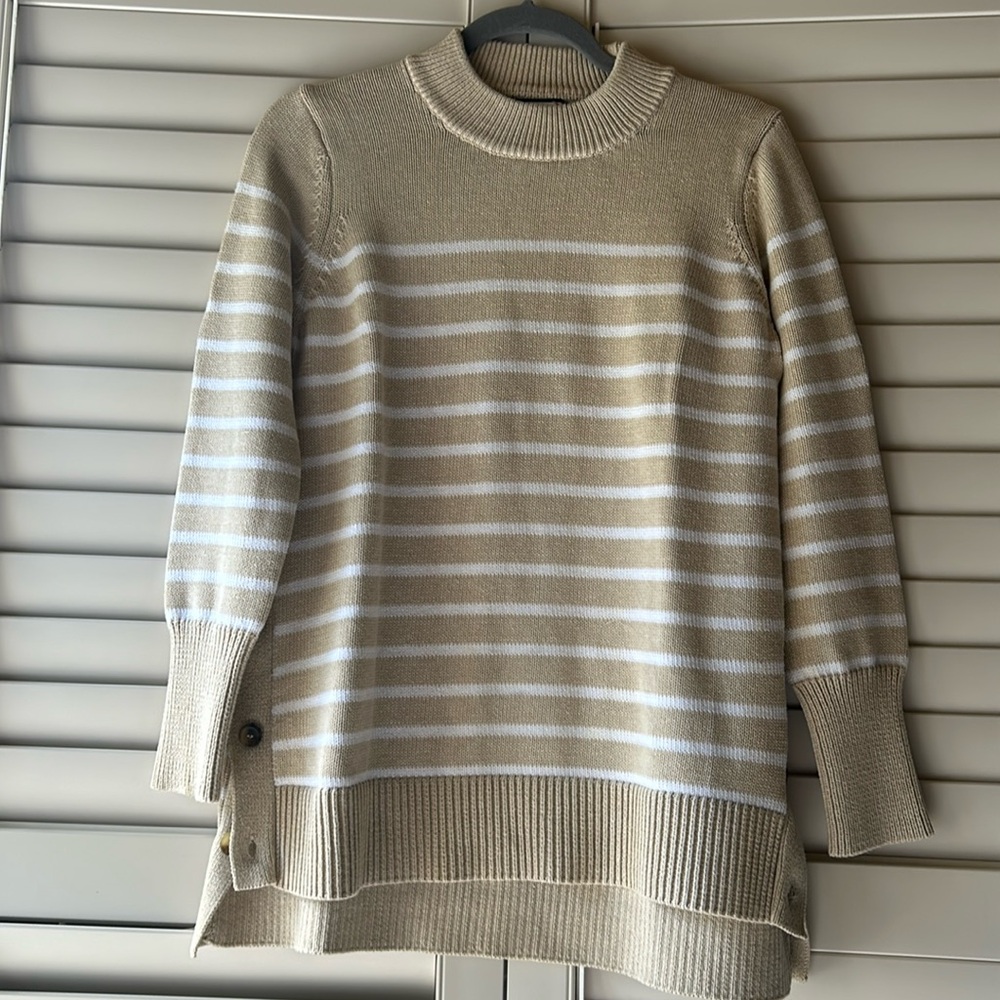 Tuckernuck striped sweater with side buttons size small
